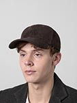 Бейсболка STETSON арт. 7717401 BASEBALL CAP GOAT SUEDE (коричневый / серый)
